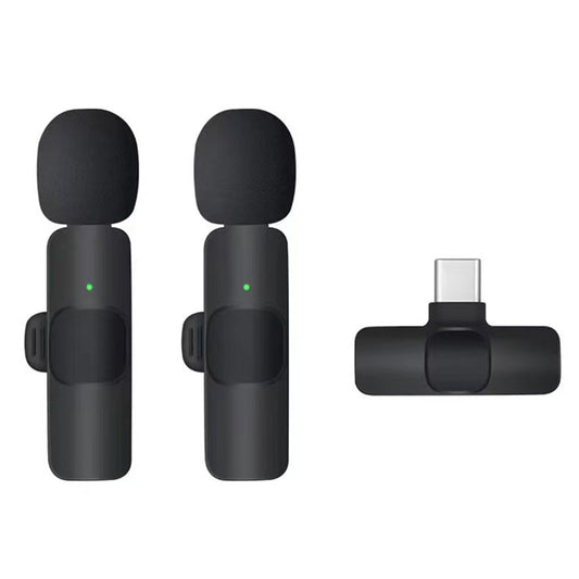 Lavaliera Techsuit LW2, USB-C, Zestaw 2 sztuki, Czarna