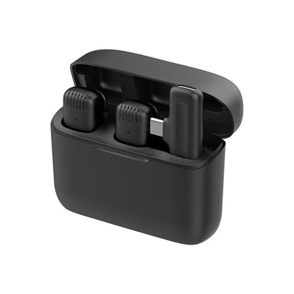 Lavalier Techsuit LW4, USB-C, Zestaw 2 sztuki, Czarny