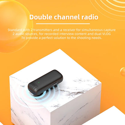 Lavalier Techsuit LW4, USB-C, Zestaw 2 sztuki, Czarny