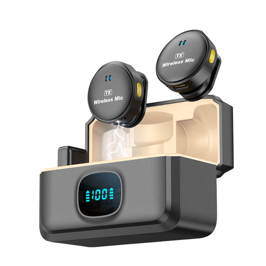 Lavaliera Techsuit LW5, USB-C, Zestaw 2 sztuki, Czarna