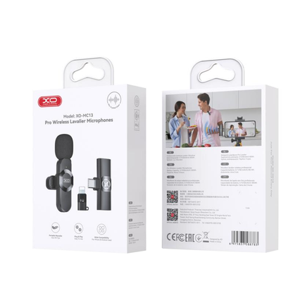 Lavaliera XO Design MC13, USB-C / Lightning, Czarna