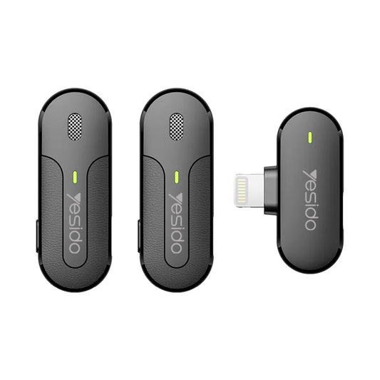 Lavaliera Yesido KR16, Lightning, Zestaw 2 sztuki, Czarna