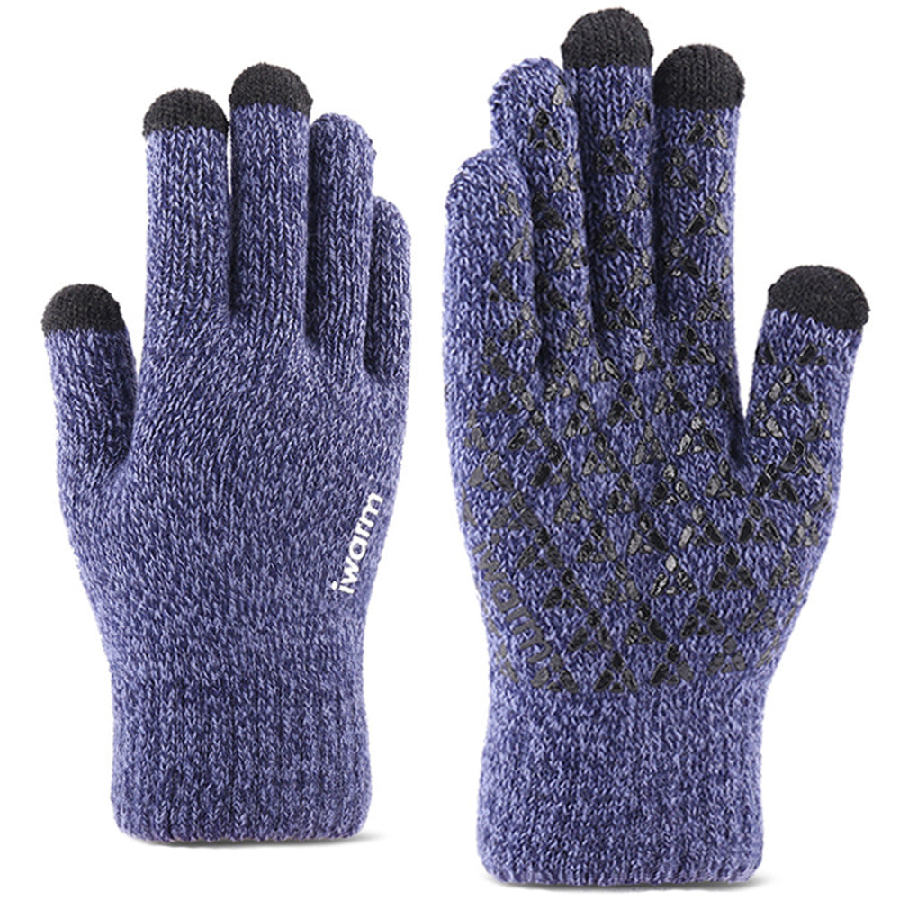 Rękawiczki zimowe dotykowe Iwarm ST0018, rozmiar 23 cm, niebieskie