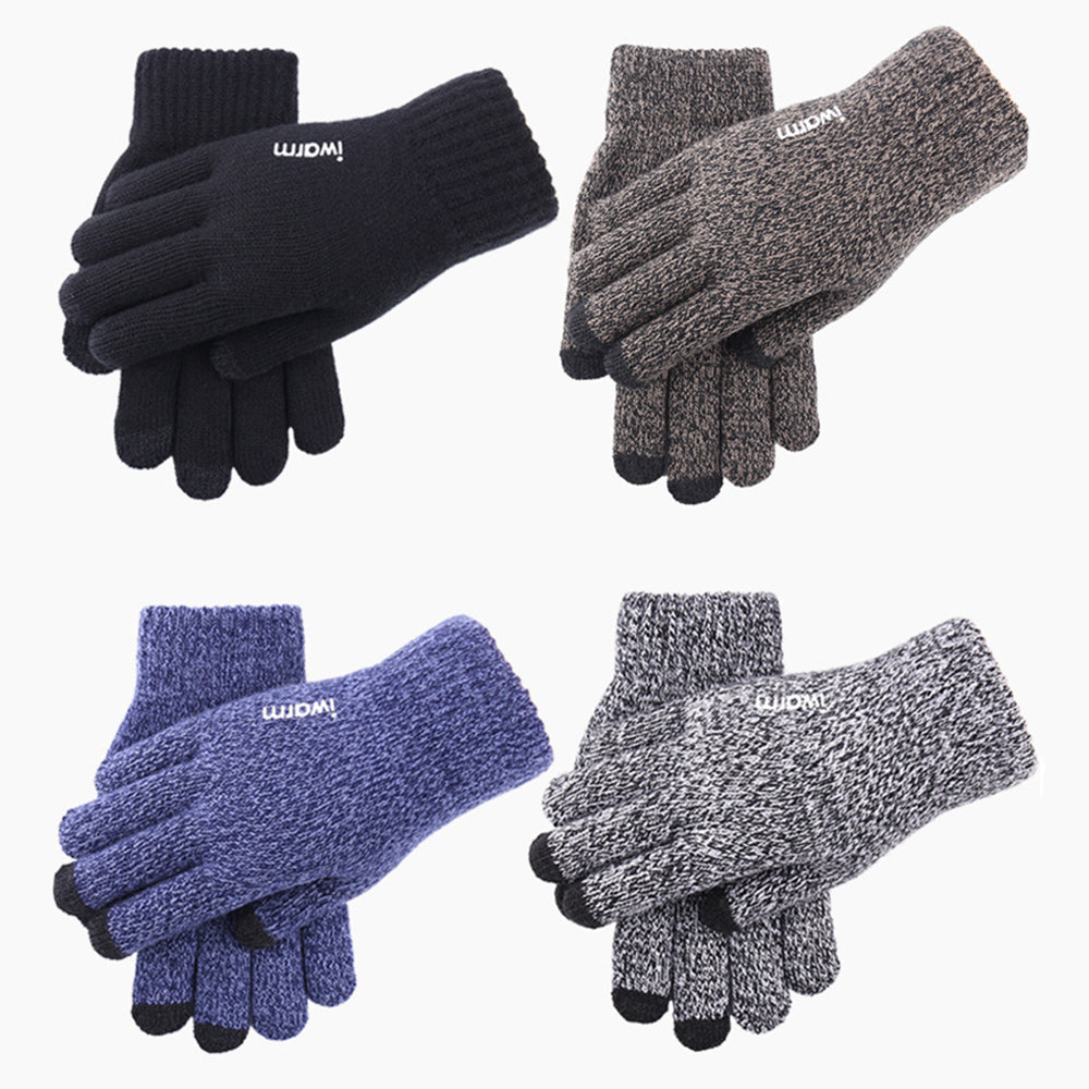 Rękawiczki zimowe dotykowe Iwarm ST0018, rozmiar 23 cm, niebieskie