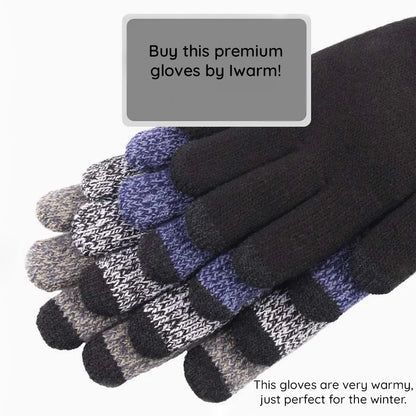 Rękawice zimowe dotykowe Iwarm ST0018, rozmiar 23 cm, szare