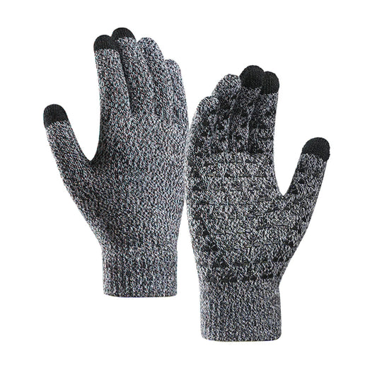Rękawiczki zimowe dotykowe Iwarm ST0018, rozmiar 23 cm, czarno-szare