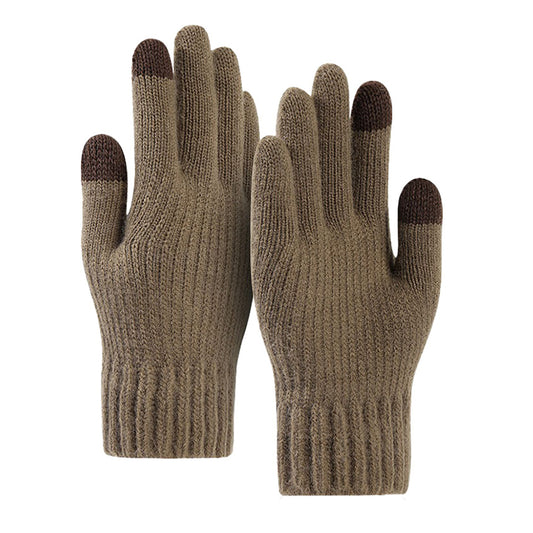 Rękawice zimowe dotykowe unisex Techsuit ST0012, rozmiar 22 cm, brązowe