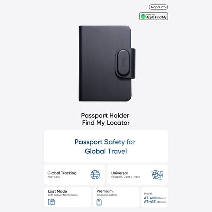 Mcdodo SmartTag Passport Napa Pro AT-4180 dla serii iOS, czarny