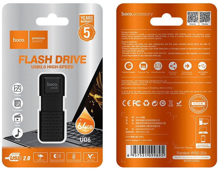 Zewnętrzna pamięć HOCO Inteligent UD6, 64Gb