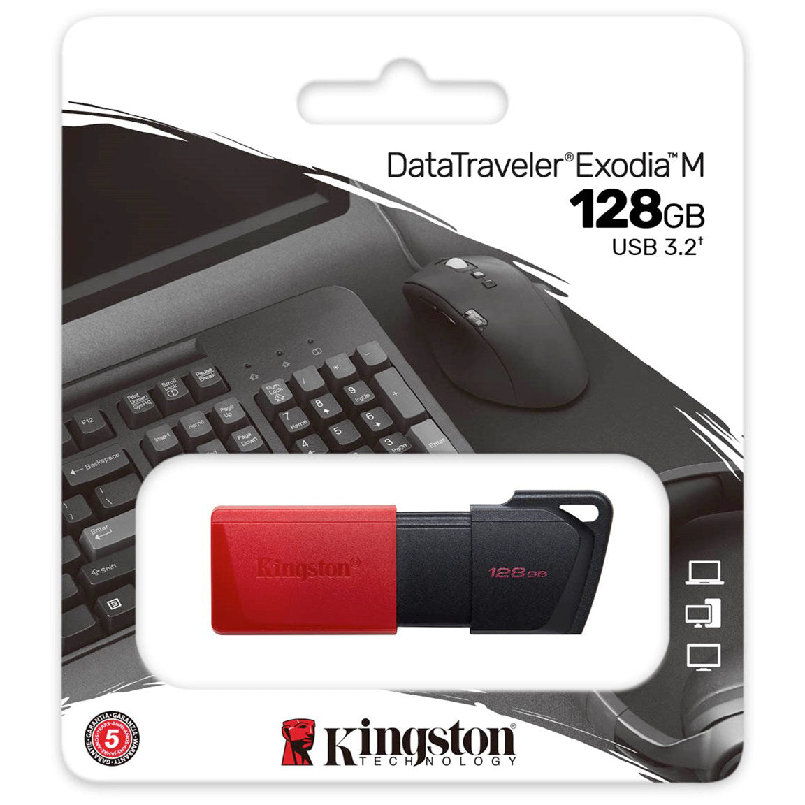 Pamięć zewnętrzna USB-A 3.2 Kingston DT Exodia M, 128Gb DTXM/128GB