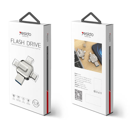 Zewnętrzna pamięć USB-A 3.0 / Lightning / USB-C / microUSB Yesido FL15, 64Gb