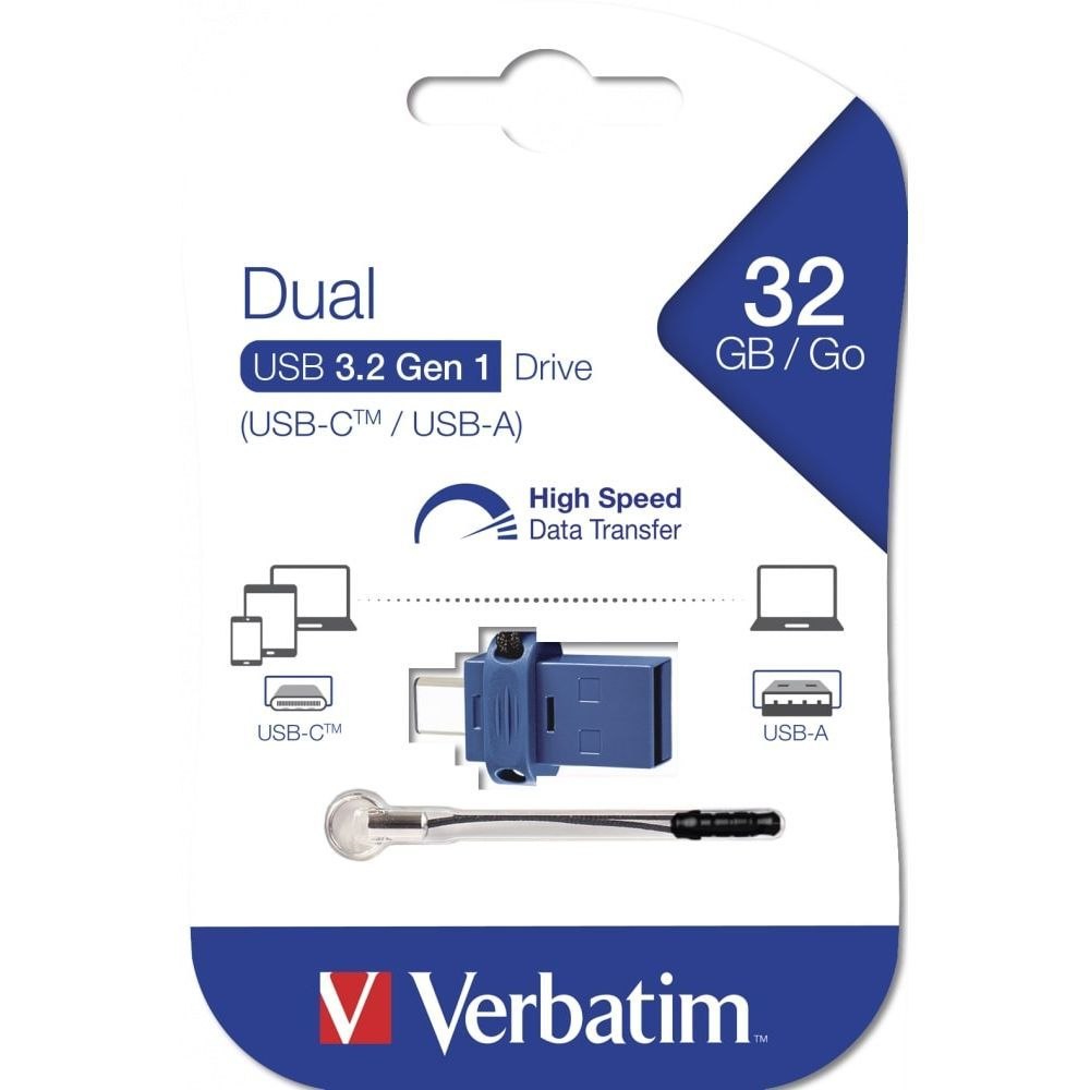External Memory USB-A 3.0 / USB-C Verbatim StoreNGo, 32Gb 49966