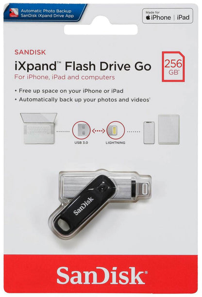 Zewnętrzna pamięć USB-A 3.0 / Lightning SanDisk iXpand Go, 256Gb SDIX60N-256G-GN6NE