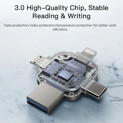 Zewnętrzna pamięć USB-A 3.0 / Lightning / USB-C / microUSB Yesido FL15, 64Gb