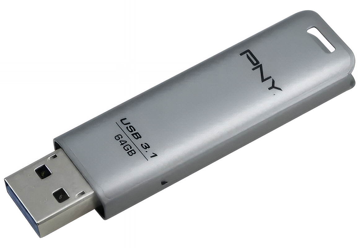 Pamięć zewnętrzna USB-A 3.1 PNY Elite Steel, 64Gb FFD64GESTEEL31G-EF