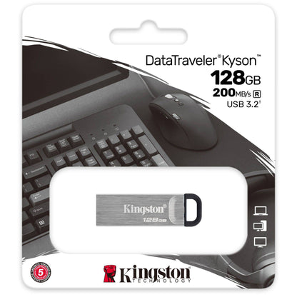 Pamięć zewnętrzna USB-A 3.2 Kingston DT Kyson, 128Gb DTKN DTKN/128GB