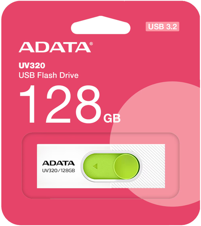 Pamięć zewnętrzna USB-A 3.2 Adata UV320, 128GB AUV320-128G-RWHGN