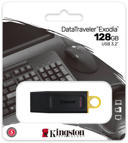 Zewnętrzna pamięć USB-A 3.2 Kingston DT Exodia, 128Gb DTX/128GB