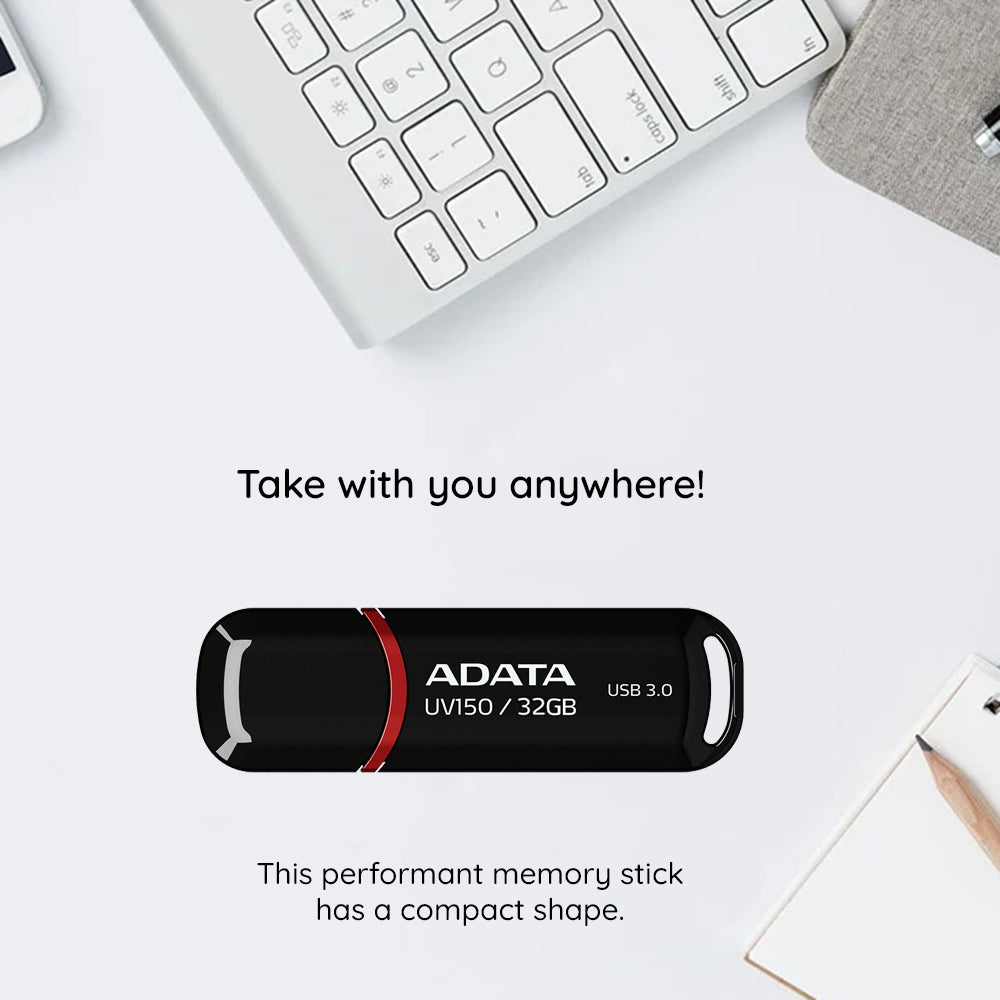 Pamięć zewnętrzna USB-A 3.2 Adata UV150, 128 GB AUV150-128G-RBK