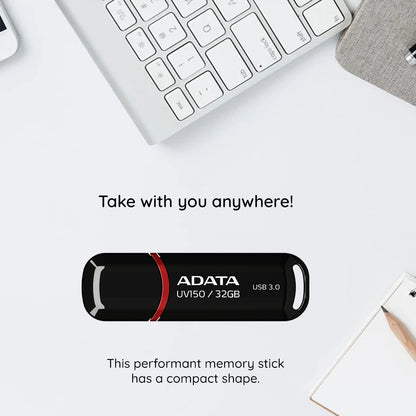 Pamięć zewnętrzna USB-A 3.2 Adata UV150, 128 GB AUV150-128G-RBK