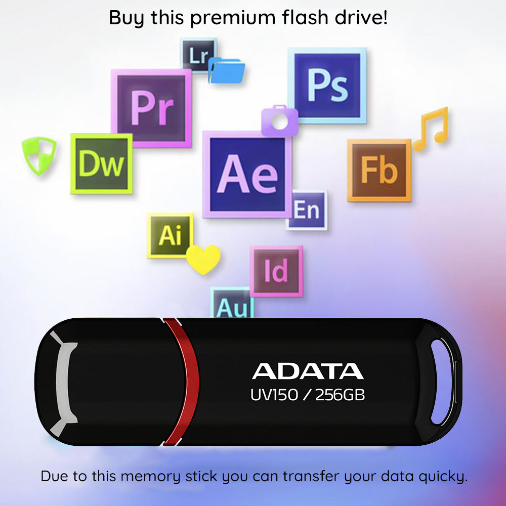 Pamięć zewnętrzna USB-A 3.2 Adata UV150, 128 GB AUV150-128G-RBK