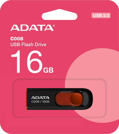 Pamięć zewnętrzna USB-A Adata C008, 16 Gb AC008-16G-RKD 