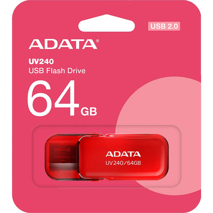 Zewnętrzna pamięć USB-A Adata UV240, 64Gb AUV240-64G-RRD 