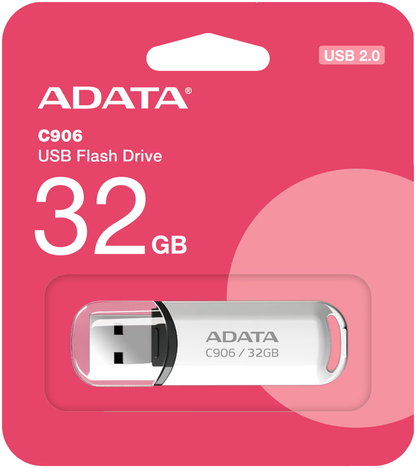 Zewnętrzna pamięć USB-A Adata C906, 32Gb AC906-32G-RWH
