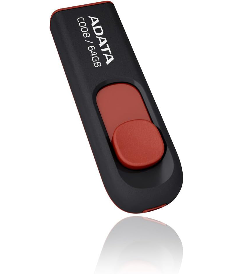 Zewnętrzna pamięć USB-A Adata C008, 64Gb AC008-64G-RKD
