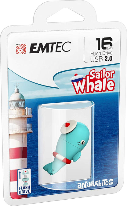 Zewnętrzna pamięć USB-A Emtec M337 Whale, 16Gb ECMMD16GM337