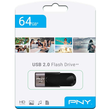 Pamięć zewnętrzna USB-A PNY Attache 4, 64Gb FD64GATT4-EF