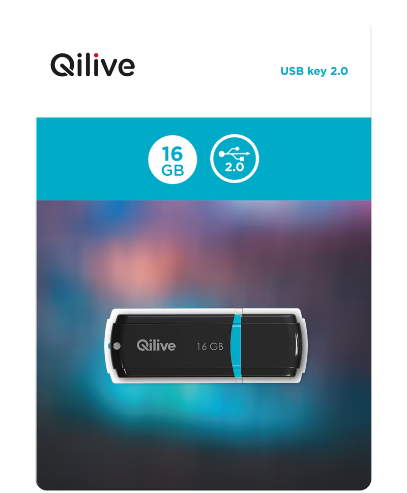 External USB-A Memory Qilive C160, 16Gb EKMMD16GC160QL