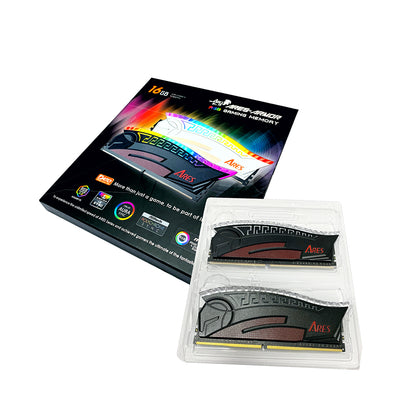 Pamięć RAM Dato Ares Armor, DDR4, RGB, 2 x 8GB, 3600Mhz, CL18, Czarna AMRGB8GX216G36K