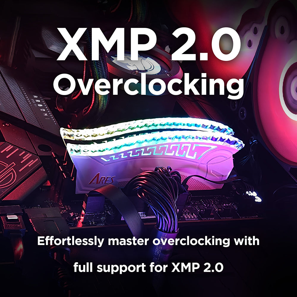 Pamięć RAM Dato Ares Armor, DDR4, RGB, 8GB, 3200Mhz, CL16, Czarna