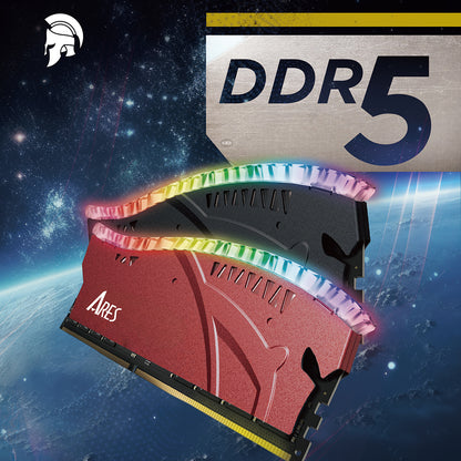 Pamięć RAM Dato Ares Armor Lite, DDR5, RGB, 16GB, 7200Mhz, Szara ARB16G5G72