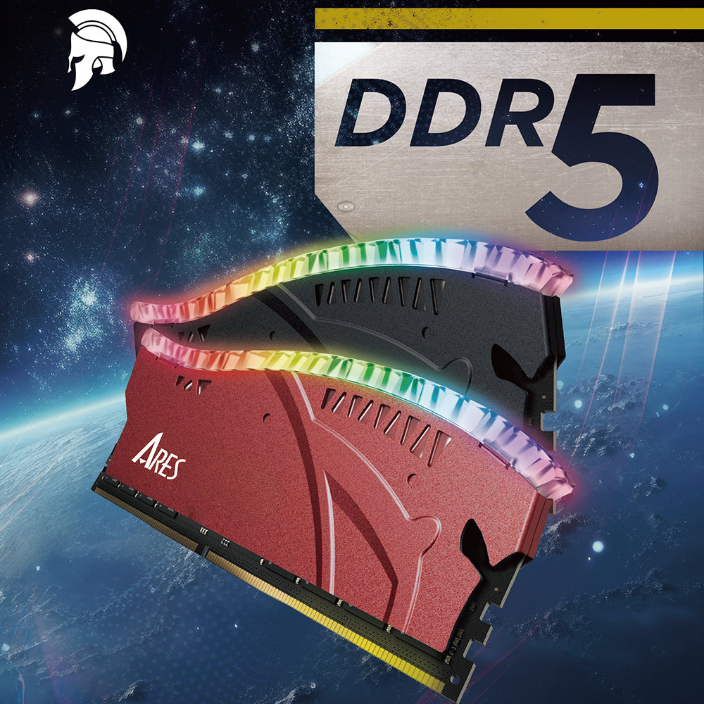 Pamięć RAM Dato Ares Armor Lite, DDR5, RGB, 16GB, 7200Mhz, Czarna ARB16G5K72