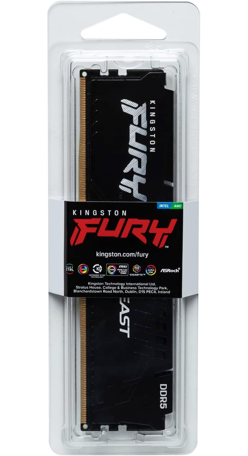 Pamięć RAM Kingston Fury Beast, DDR5, 8GB, 5600Mhz, Odnowiona KF556C40BB-8