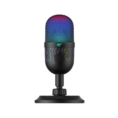 Mikrofon Gamingowy HAVIT GK52, RGB, USB-A, 1.8m, Czarny