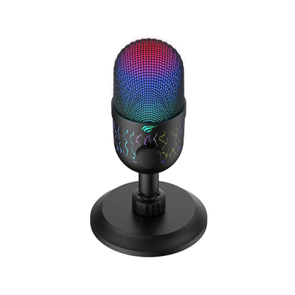 Mikrofon Gamingowy HAVIT GK52, RGB, USB-A, 1.8m, Czarny