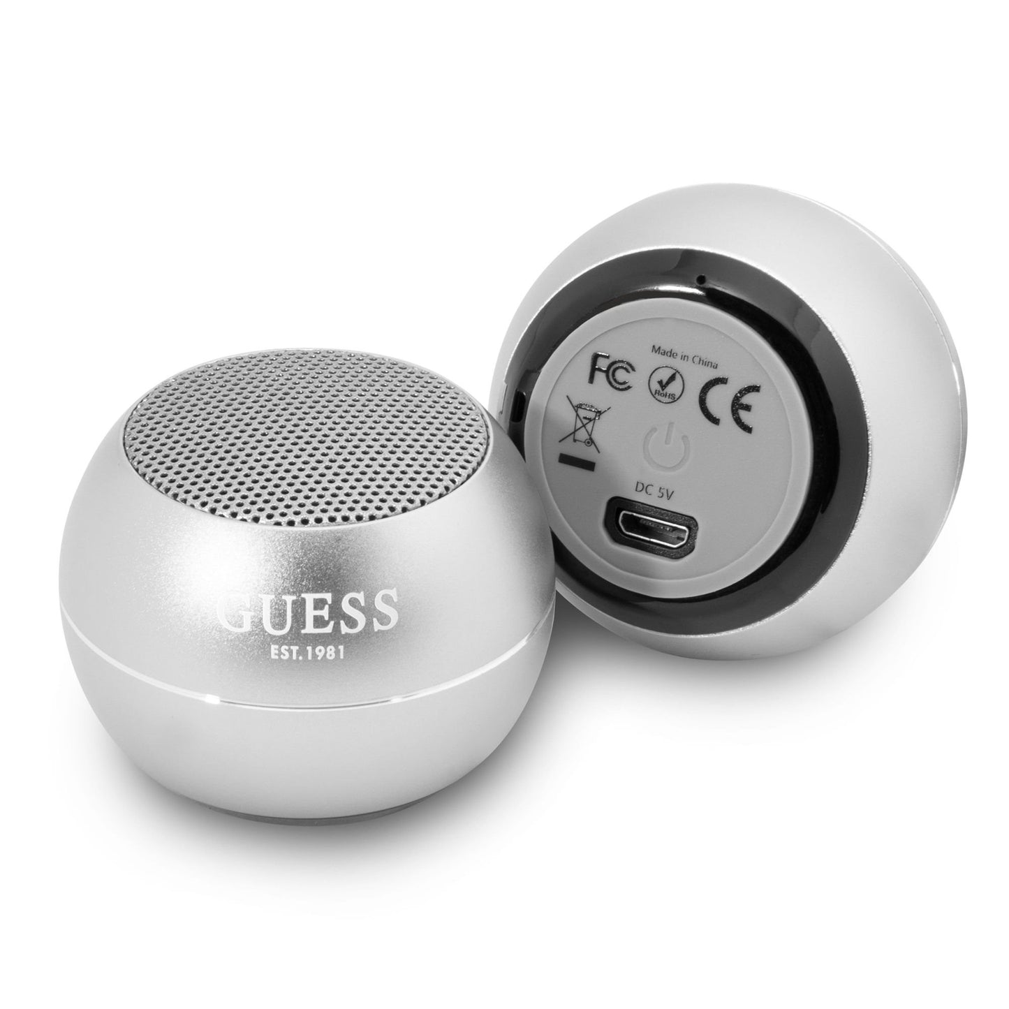 Przenośny głośnik Bluetooth Guess, 3W, Srebrny