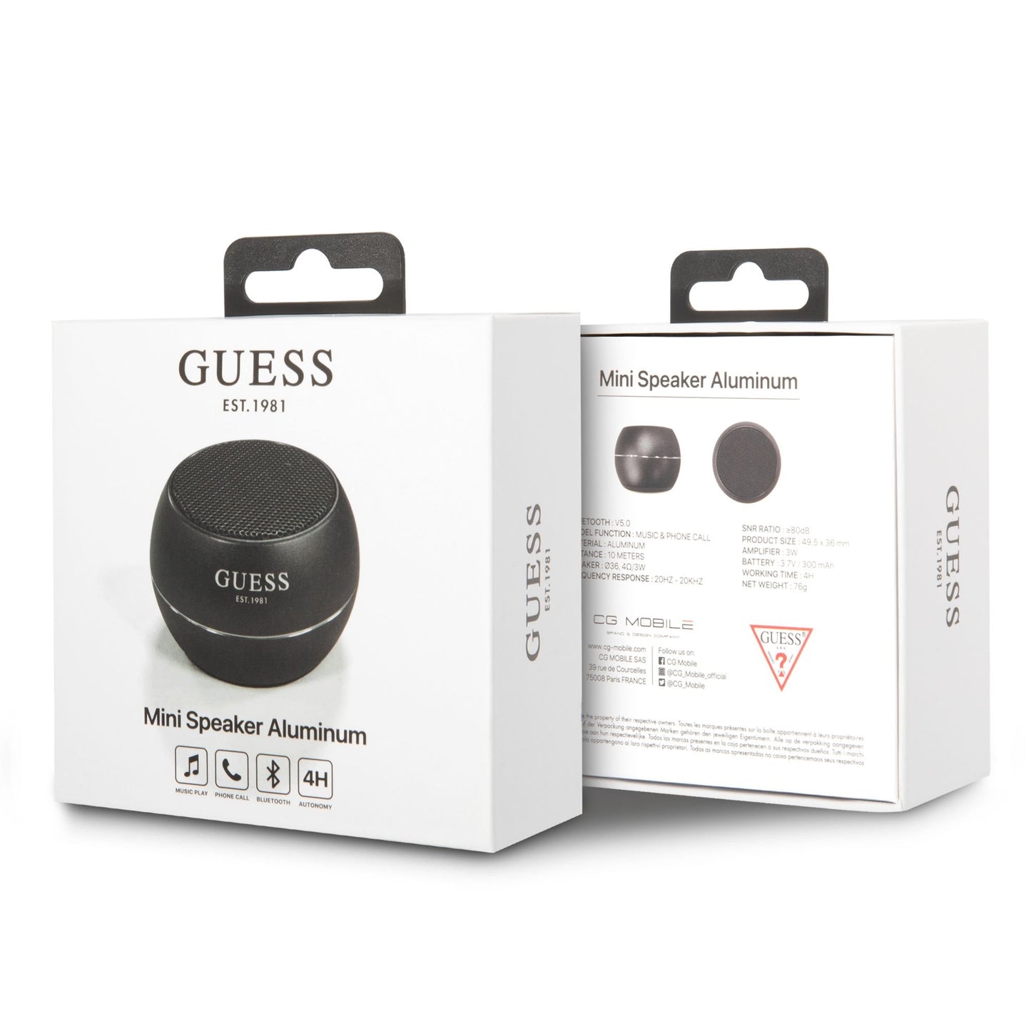 Przenośny Głośnik Bluetooth Guess, 3W, Czarny