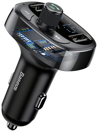 Baseus S-09 Modulator FM Bluetooth, 2 x USB-A - 1 x microSD 