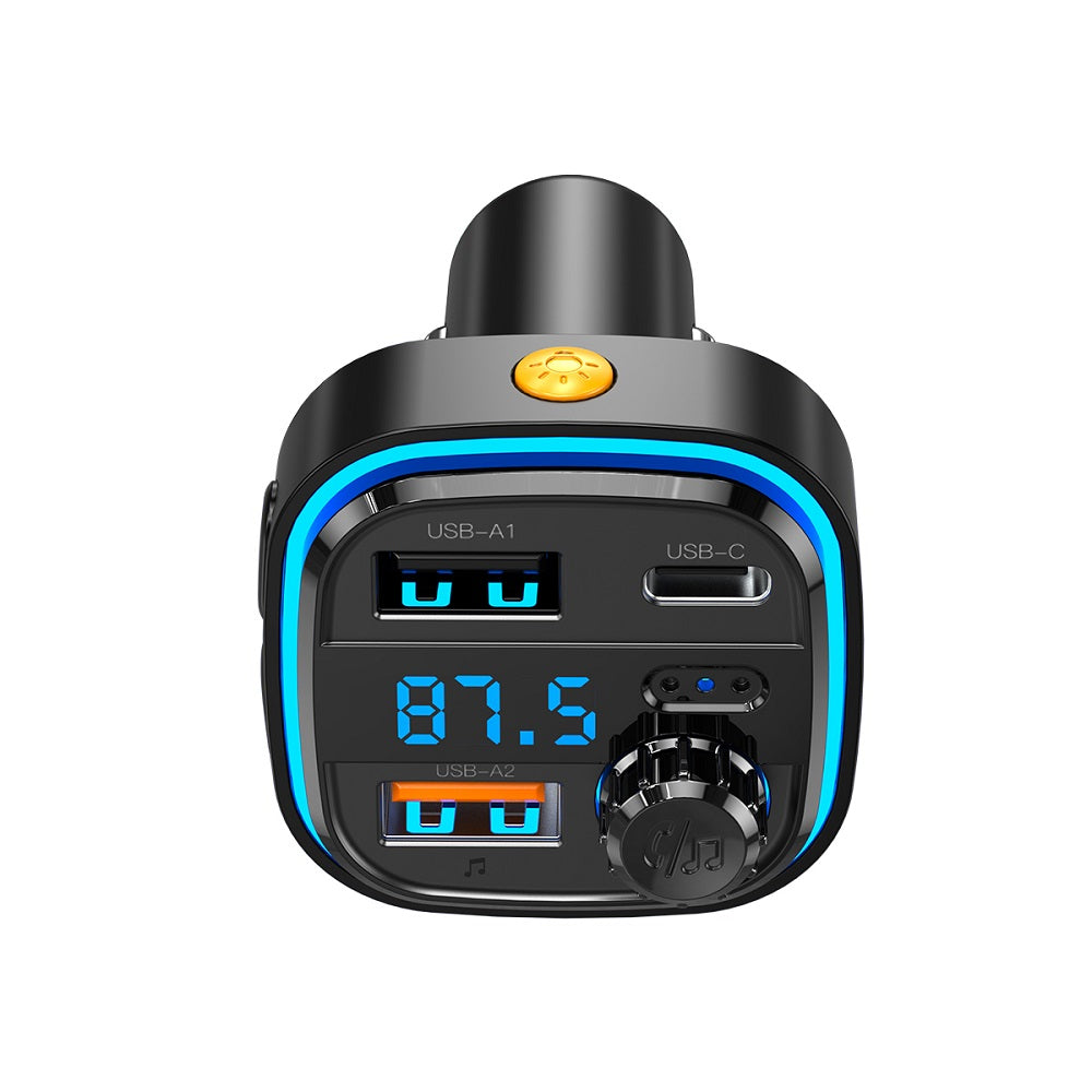 Modulator Bluetooth FM Blue Power BPBCC08, 2 x USB-A - 1 x USB-C