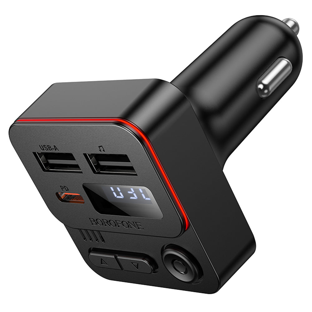 Modulator FM Bluetooth Borofone BC60 Hero, 2 x USB-A - 1 x USB-C