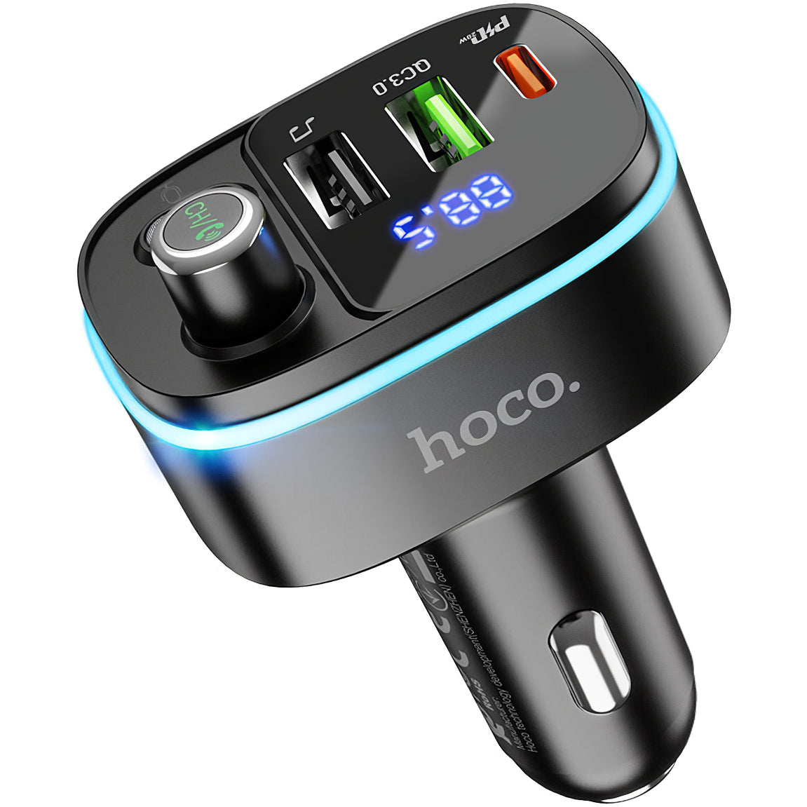 Modulator FM Bluetooth HOCO E62 Fast, 2 x USB-A - 1 x USB-C