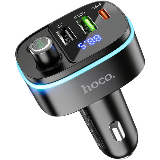 Modulator FM Bluetooth HOCO E62 Fast, 2 x USB-A - 1 x USB-C