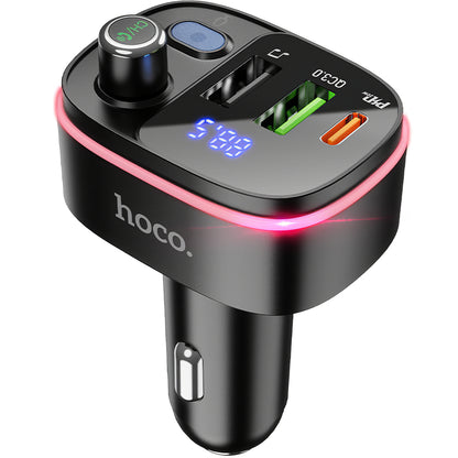 Modulator FM Bluetooth HOCO E62 Fast, 2 x USB-A - 1 x USB-C