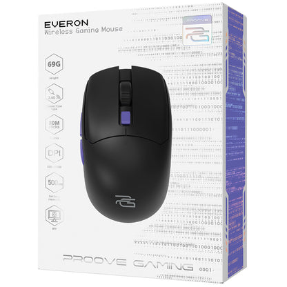 Mysz Gamingowa Bezprzewodowa Proove Everon, 800DPI - 10000DPI, Czarna WMEV00022001