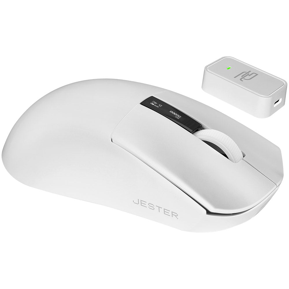 Mysz Gamingowa Bezprzewodowa Proove Jester, 800DPI - 26000DPI, Wyświetlacz OLED, Biała WMJS00022002