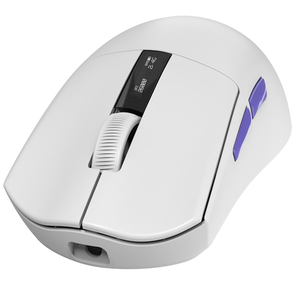 Mysz Gamingowa Bezprzewodowa Proove Jester, 800DPI - 26000DPI, Wyświetlacz OLED, Biała WMJS00022002
